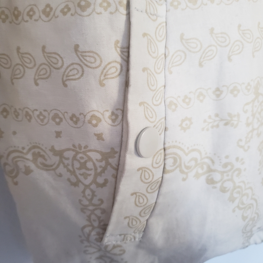Urban Outfitters BDG Ivory Linen Printed Isla Cropped Puffer XS - Picture 12 of 16